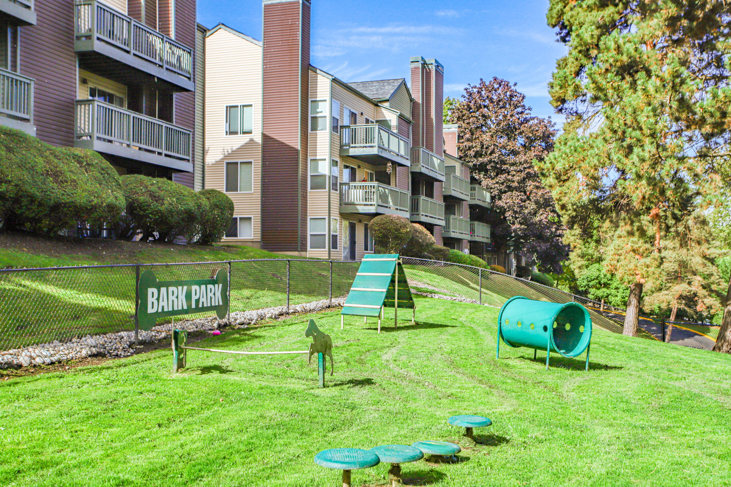 A dedicated off-leash area provides a safe space for your dog to run, socialize, and play within the community grounds.